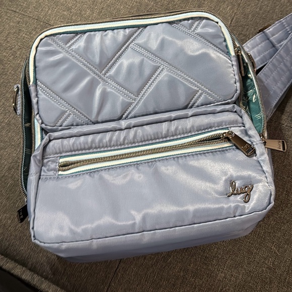 Lug Wrangler Crossbody | Dusty Blue with Light Blue Stripe Details - Picture 10 of 10